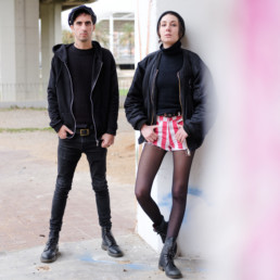 Woman, Man, Dark cloths